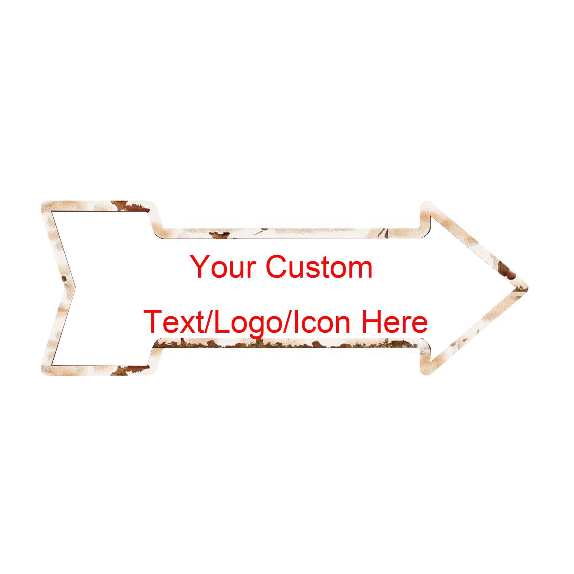 Custom Arrow 45x16CM/18x6.4 inch Metal Tin Sign With Your Own Image/logo/Text - CustomizeFactory